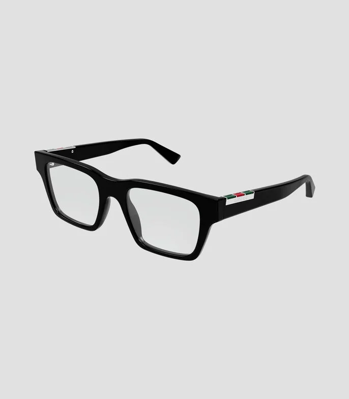 Lentes oftálmicos rectangulares negro Hombre