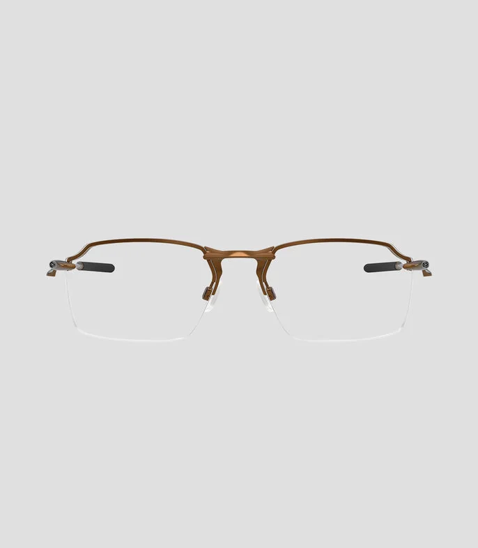 Lentes oftálmicos rectangulares marrón Hombre