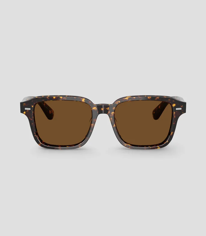 Lentes de sol rectangulares marrón atago Unisex