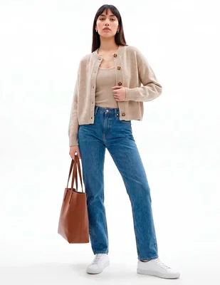 Suéter cuello redondo para mujer