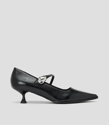 Zapatillas Mary Jane con tacón bajo delgado Mujer