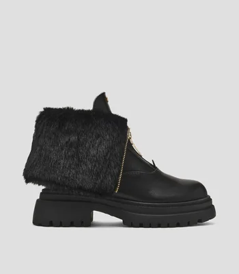Botines con tacón bajo cuadrado Mujer