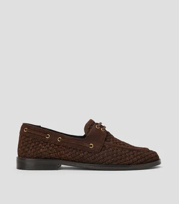 Mocasines en piel vacuna trenzados Mujer