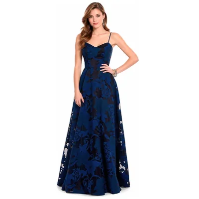 Vestido de Fiesta Strapless Diseño Floral Eva Brazzi para Mujer
