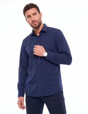 Camisa de vestir manga larga para hombre