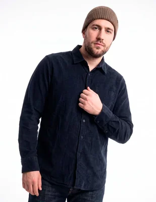 Camisa casual de algodón manga larga para hombre