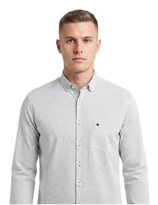 Camisa casual manga larga para hombre