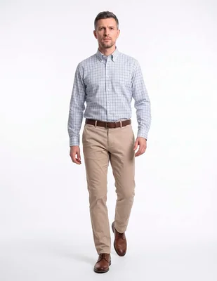 Camisa casual de algodón manga larga para hombre