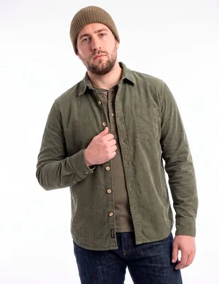 Camisa casual de algodón manga larga para hombre