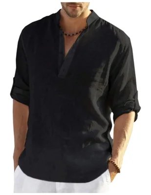 Camisa casual manga larga para hombre