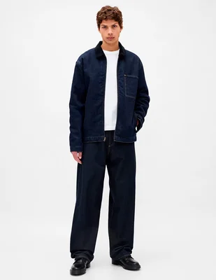 Jeans relaxed lavado obscuro para hombre
