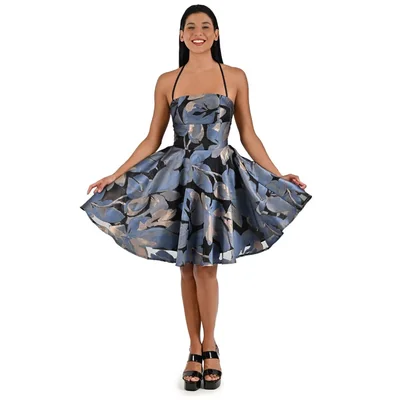 Vestido de Fiesta Corto Estampado Pink Gallery para Mujer