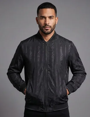 Chamarra bomber bolsa con cierre para hombre