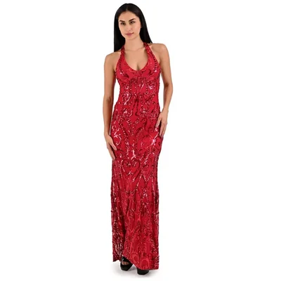Vestido Largo de Fiesta con Lentejuelas la Ruiseñada para Mujer