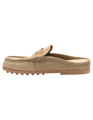 Zueco de piel para mujer