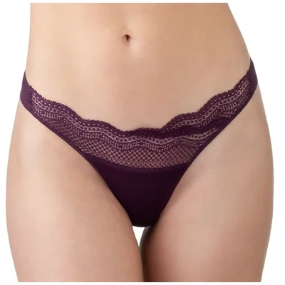 Tanga con Encaje Y Transparente Vassarette para Mujer