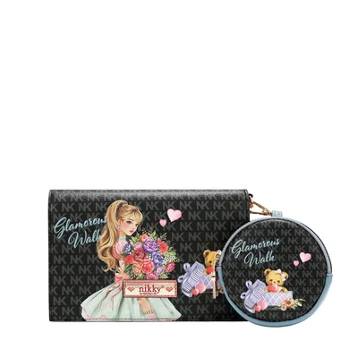 Billetera Negra Glamorous Nikky By Nicole Lee para Mujer
