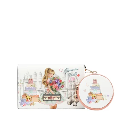 Billetera Blanca Glamorous Nikky By Nicole Lee para Mujer