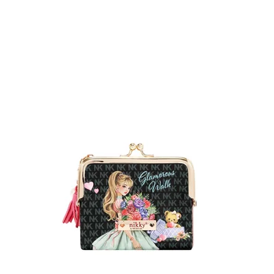 Monedero Negro Glamorous Nikky By Nicole Lee para Mujer