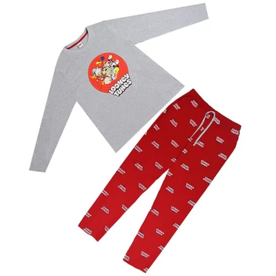 Pijama Set Looney Tunes Manga Larga y Pantalón para Hombre