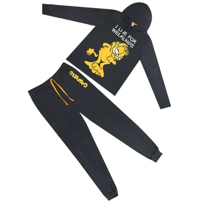 Pijama Set Garfield Manga Larga y Pantalón para Hombre