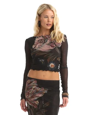 Top cuello redondo
