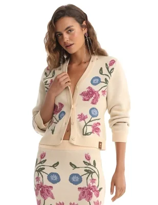 Suéter cuello V para mujer