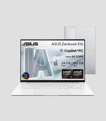 Laptop Zenbook S 16", AMD Ryzen AI 9, 24 GB RAM, 512 GB SSD