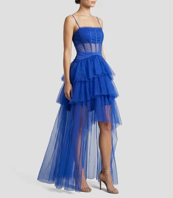 Vestido de fiesta largo liso Mujer