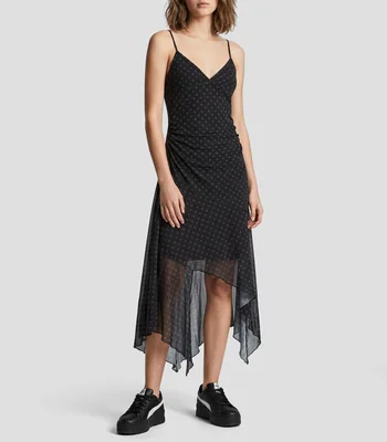 Vestido midi fantasía Mujer