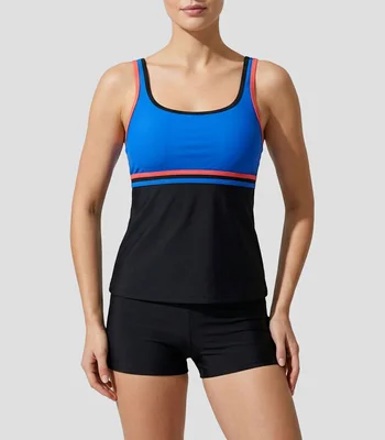 Tankini 2 piezas liso Mujer