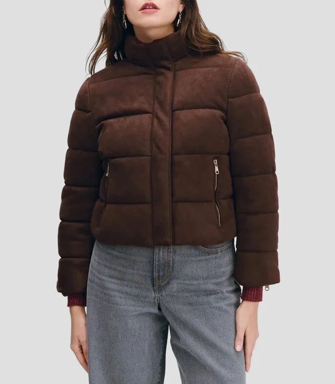 Chamarra puffer lisa Mujer