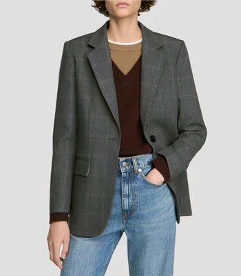 Saco cuadros Saveria Mujer