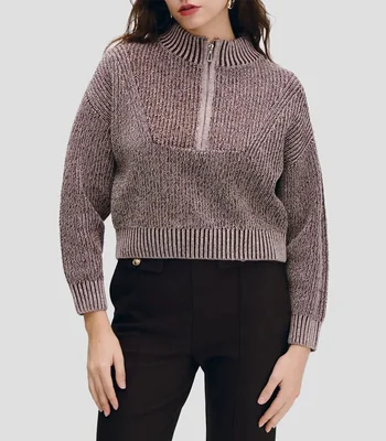Suéter cuello perkins liso Mujer