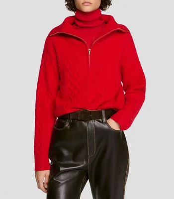 Suéter cuello alto liso Arabella Mujer