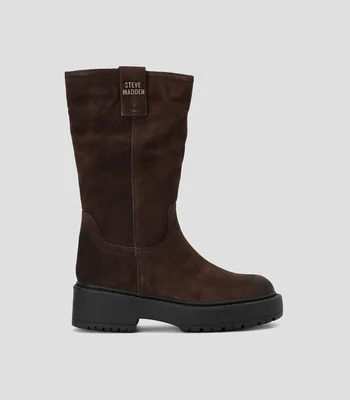 Botas casuales Rucks en gamuza con tacón bajo cuadrado Mujer
