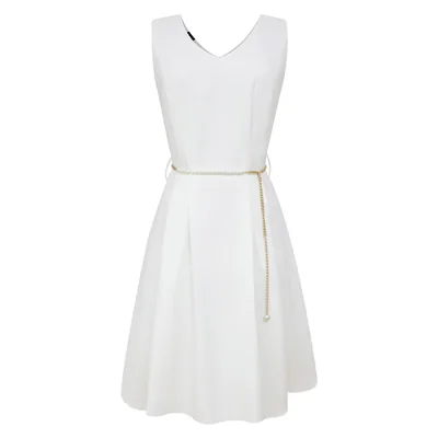 Vestido Corte Princesa con Escote en V para Mujer Basel
