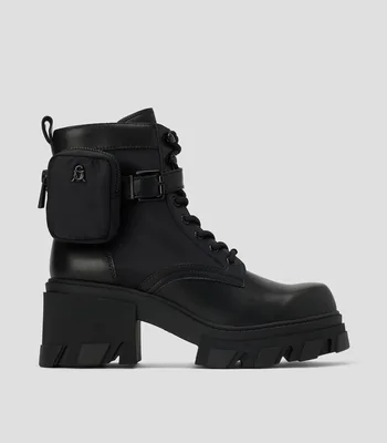 Botines Chunky Barracks con tacón alto cuadrado Mujer