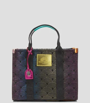 Bolsa tote negro Southbank con print de arcoíris Mujer