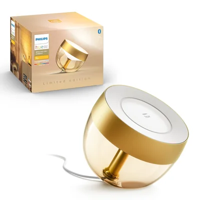 Lámpara De Mesa Philips Hue Iris Oro Con Luz Regulable Y Bluetooth Para Sala De Estar - Venta Internacional.