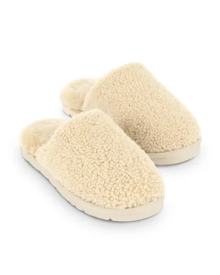 Pantufla Cozy Earth Puffy De Pelaje De Oveja Para Mujer - Venta Internacional.