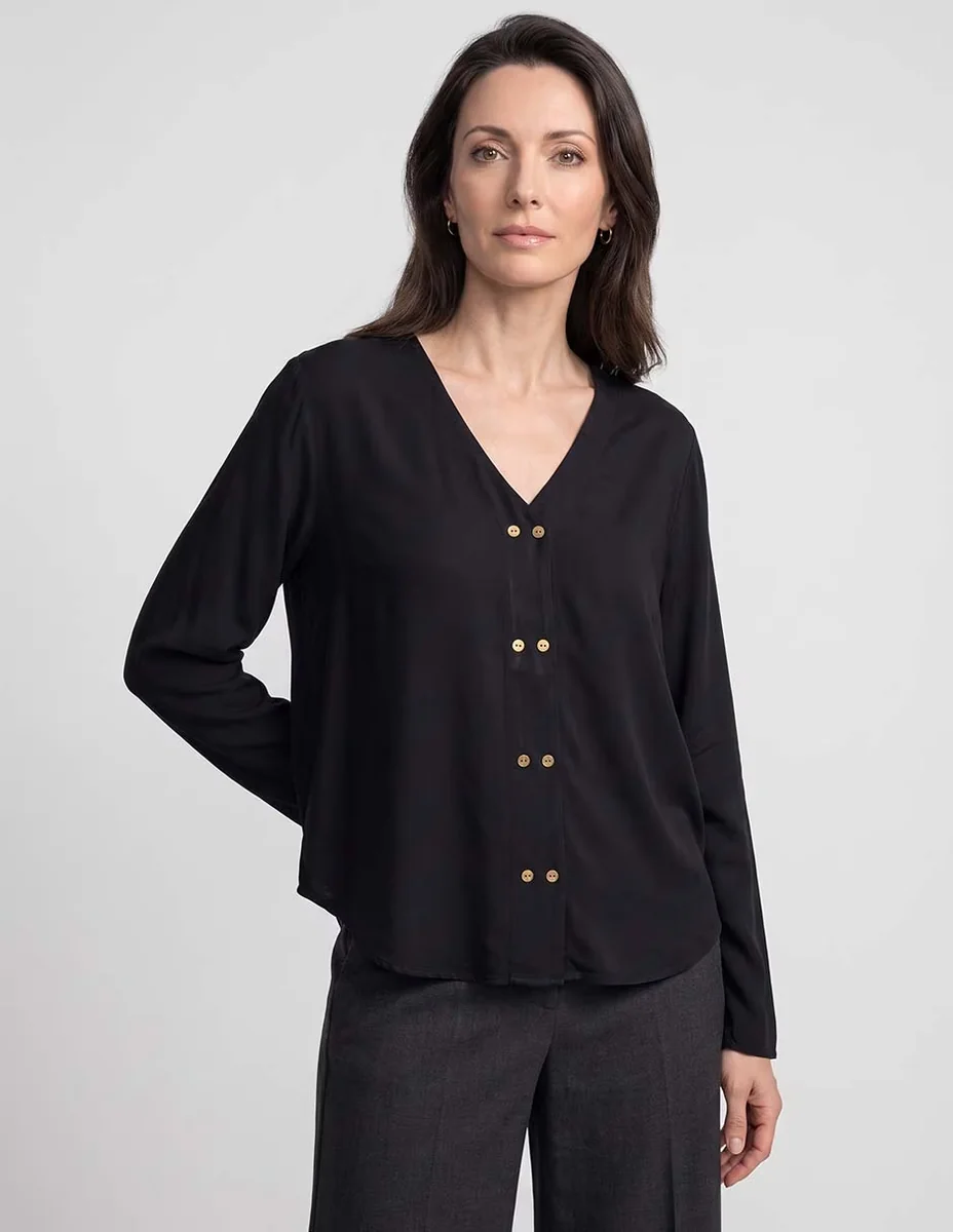 Blusa manga larga para mujer