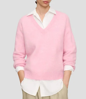 Suéter cuello V Mujer