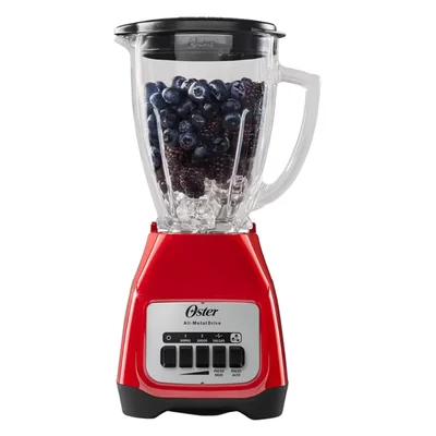 Licuadora Vaso de Vidrio Oster Vel Kaliman Rojo Blstkag-rpb-013