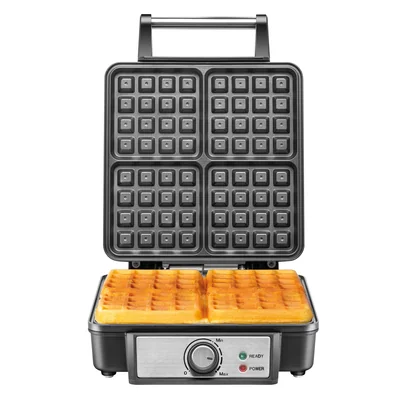 Wafflera Belga Premium 4 Rebanadas Acero Hukën Masterchef