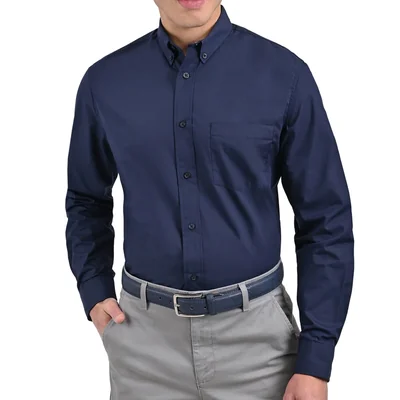 Camisa Casual Yale Manga Larga Regular Fit 4220 Marino Entintado