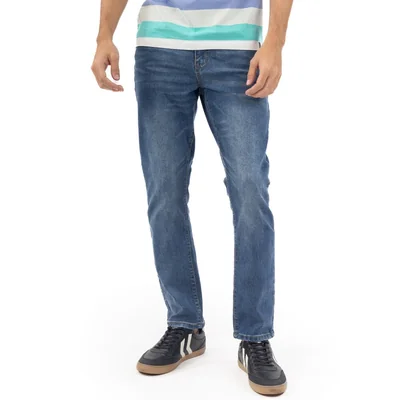 Jeans Denim Slim Básico Para Hombre