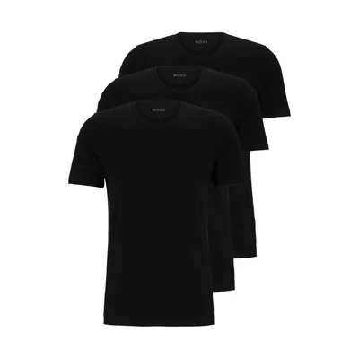 Camiseta Boss De Punto De Algodón Con Cuello Redondo Para Hombre Paquete De 3 - Venta Internacional.