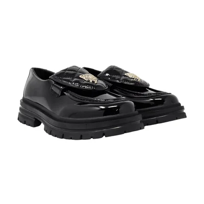 Mocasin De Plataforma Elegante L5 Negro Para Mujer