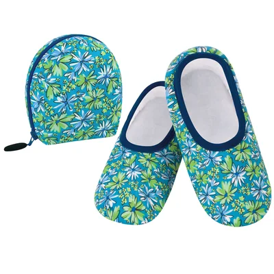 Pantuflas Snoozies Skinnies Talla Mediana Con Bolsa De Viaje - Venta Internacional.